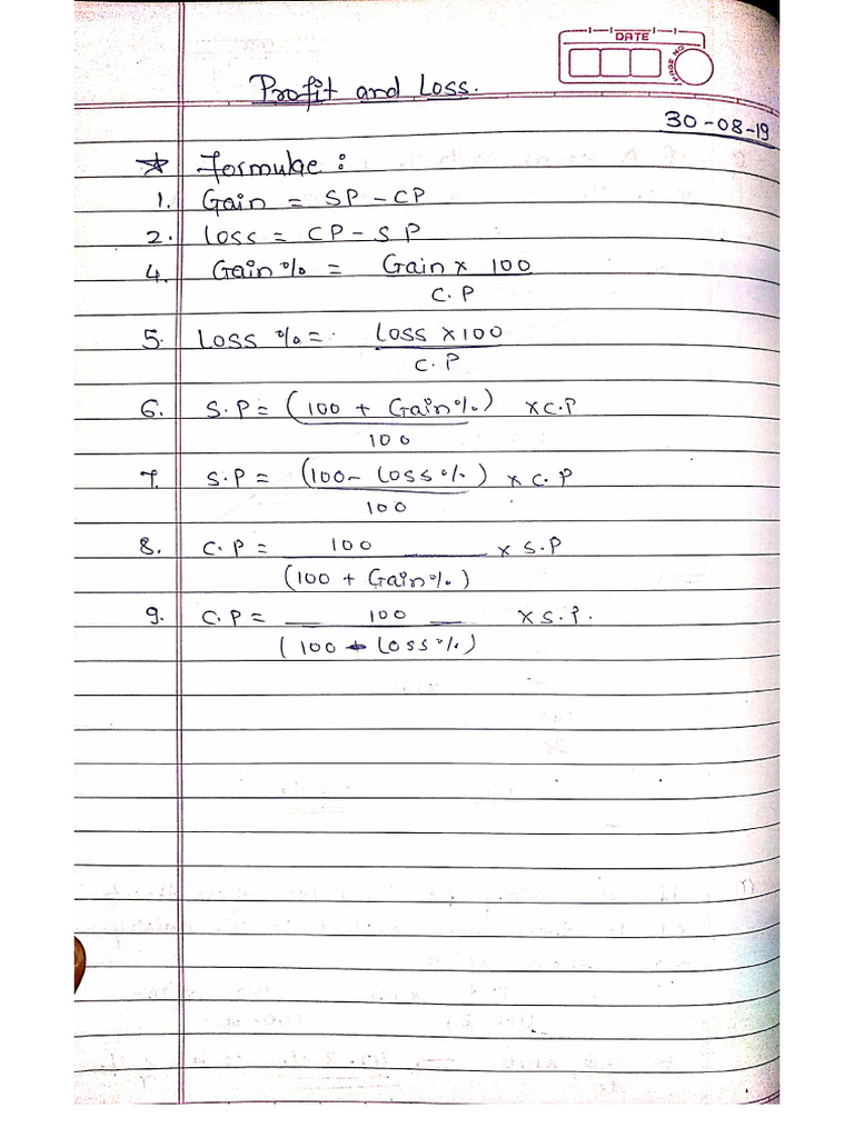 Profit and Loss | PDF