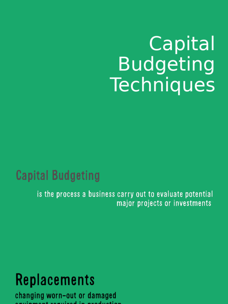 Capital Budgeting | PDF