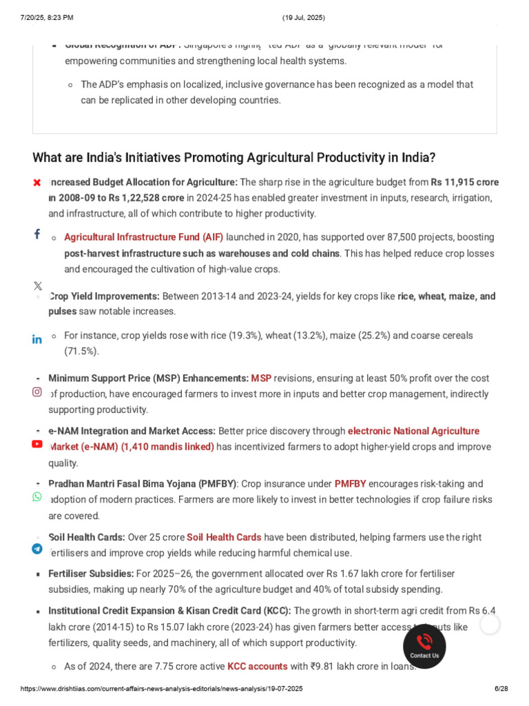 India's Strategies for Boosting Agriculture | PDF | Agriculture | Crops