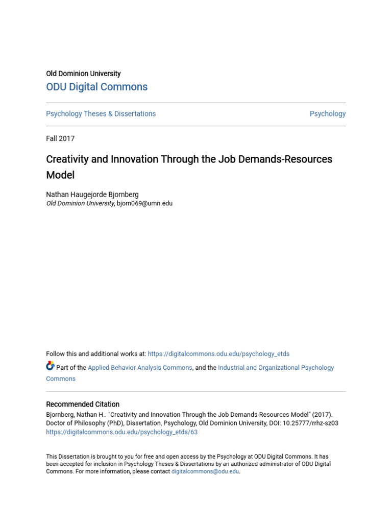 Creativity and Innovation in Workplaces | PDF | Creativity ...