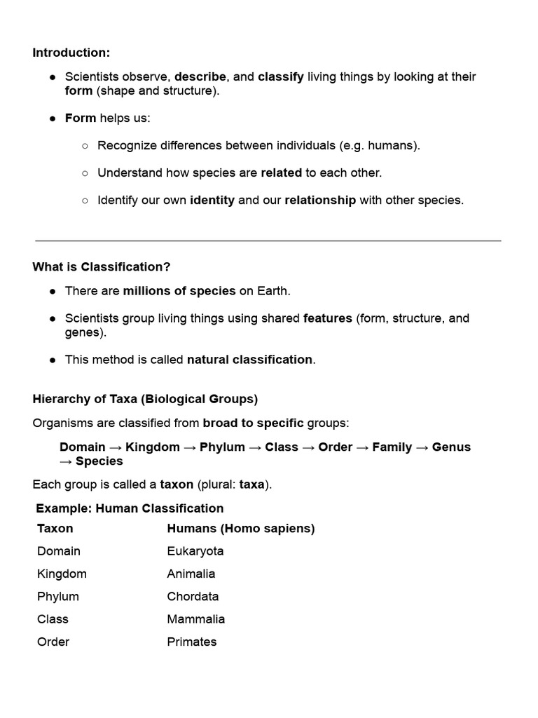 Understanding Biological Classification | PDF | Species | Homo