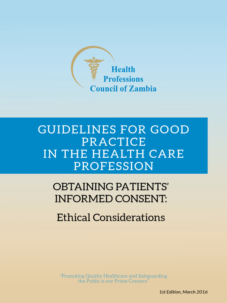 Informed Consent Guidelines for Healthcare | PDF | Informed Consent ...