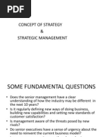 Concept of Strategy & Strategic Management