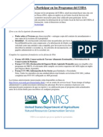 Requisitos para Participar en Los Programas de USDA
