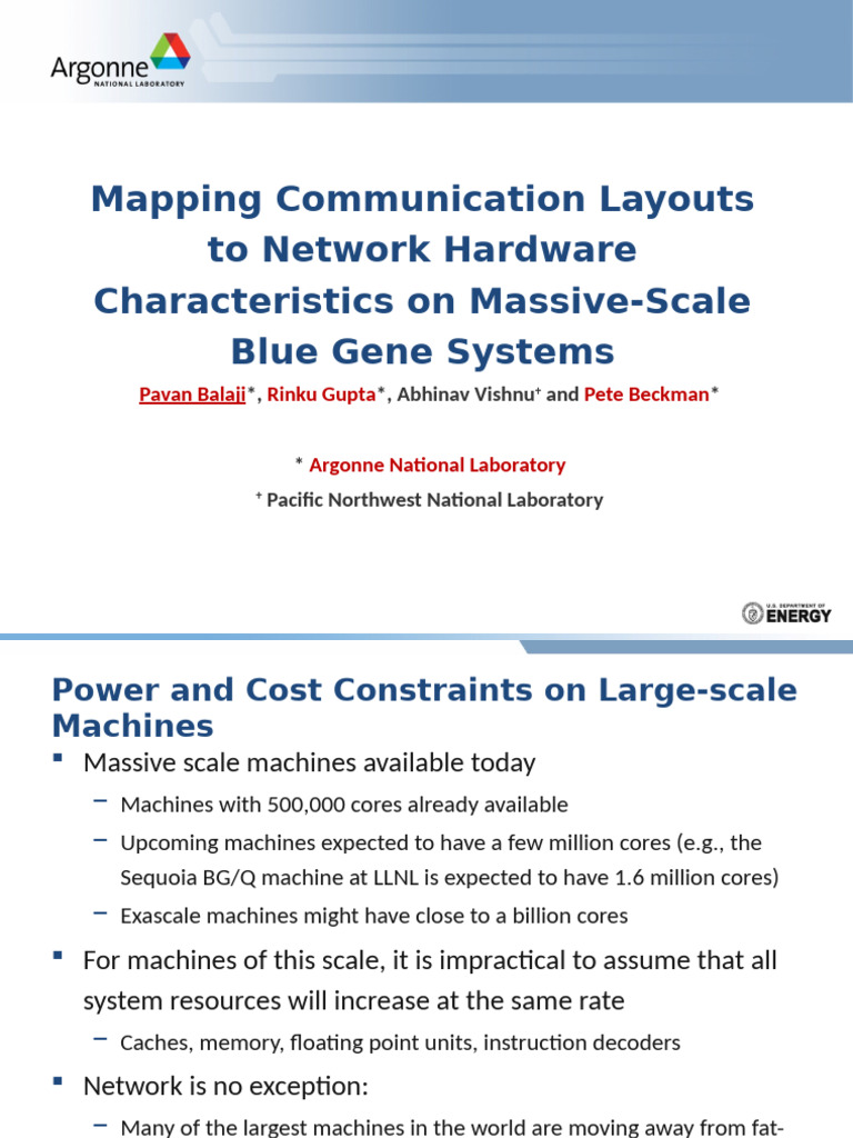 Optimizing Process Mapping for Blue Gene Systems | PDF | Computing ...