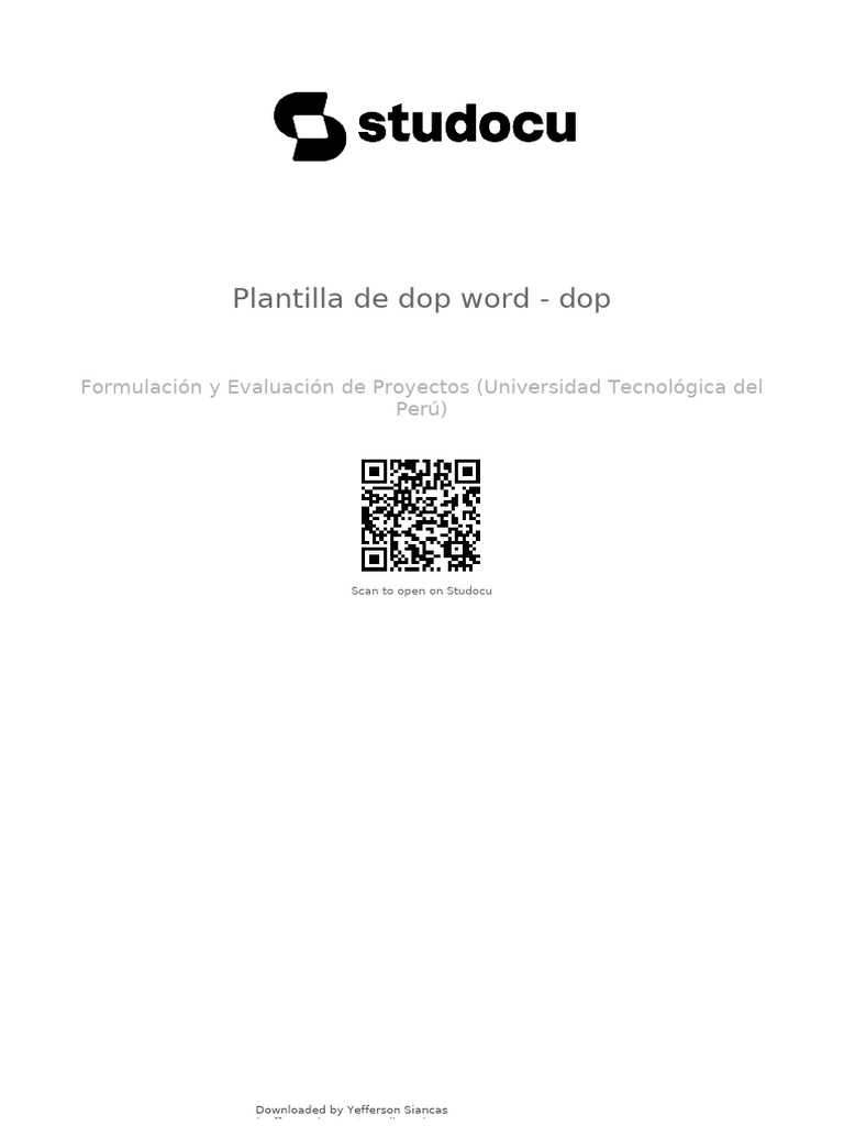 Plantilla DOP para Word | PDF