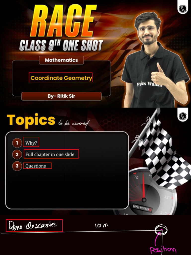 Coordinate Geometry - Class Notes - RACE 2025 | PDF