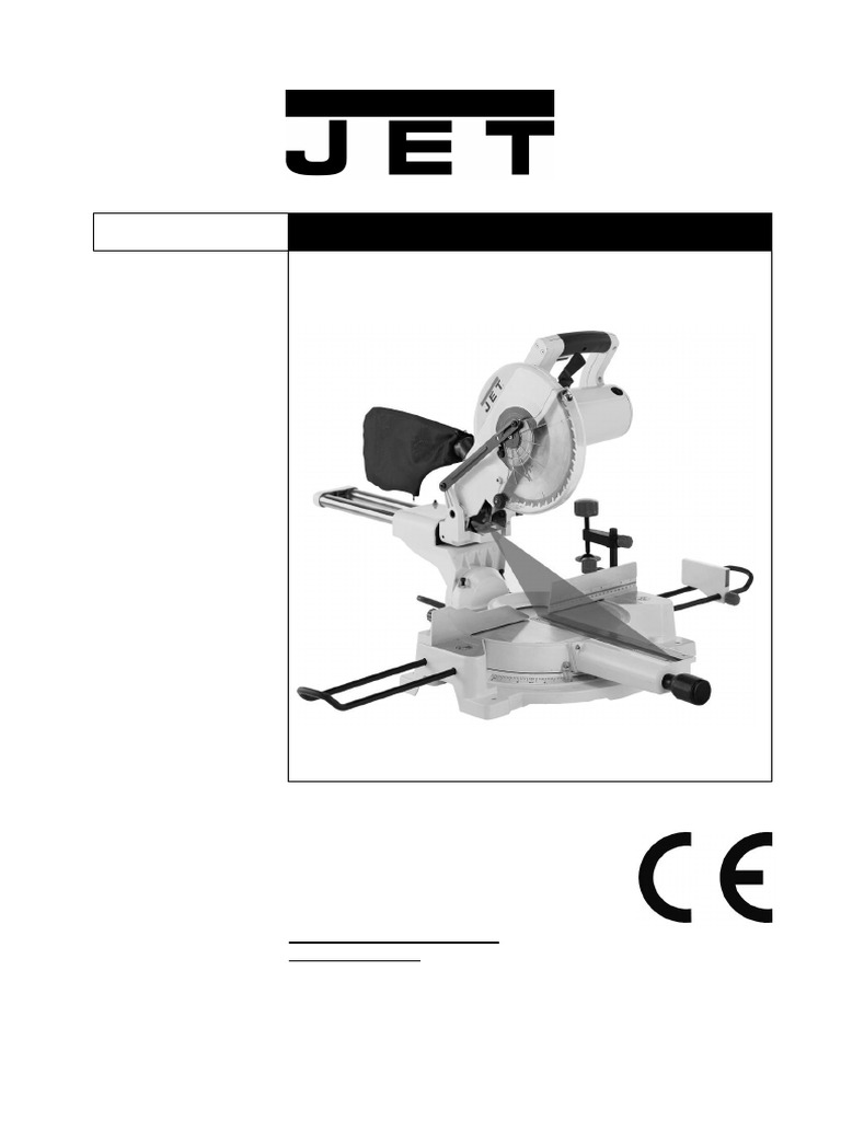 JET JSMS-10L Slide Mitre Saw Manual | PDF | Machining