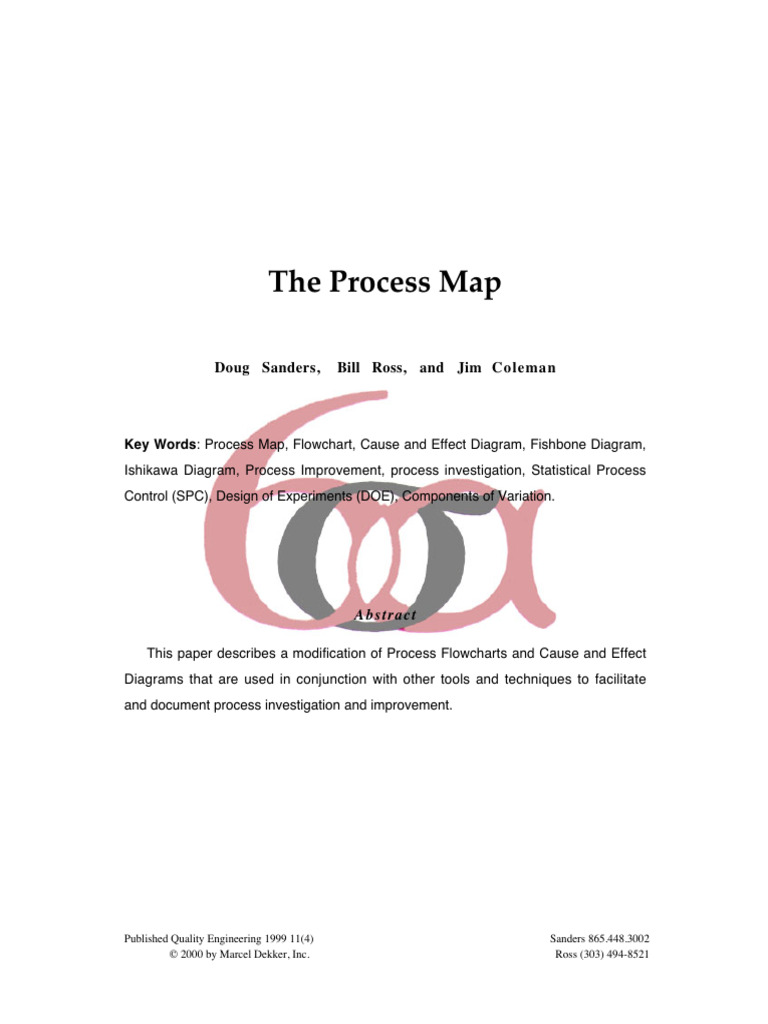 The Process Map | PDF | Causality | Drill