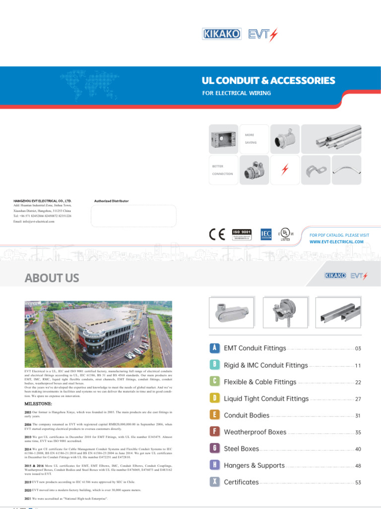 EVT Electrical Conduit & Fittings Catalog | PDF | Pipe (Fluid ...