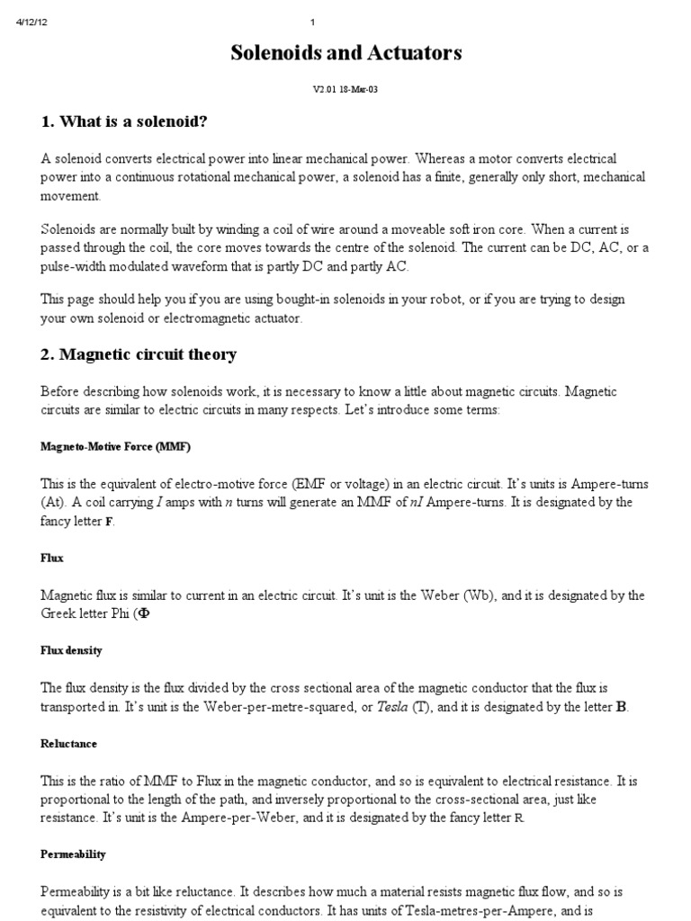 Solenoid Design PDF Inductance Inductor