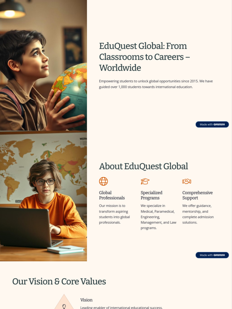 EduQuest Global: Empowering Students Abroad | PDF | Mentorship