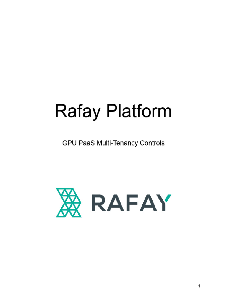 Rafay Multi-Tenancy Controls Overview | PDF | Computer Cluster ...