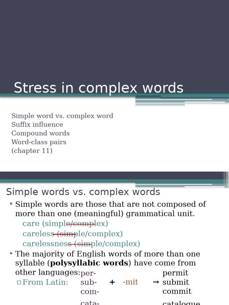 Understanding Word Stress Patterns | PDF | Word | Stress (Linguistics)