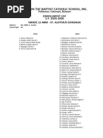 2025-2026 Class List for Boys and Girls | PDF