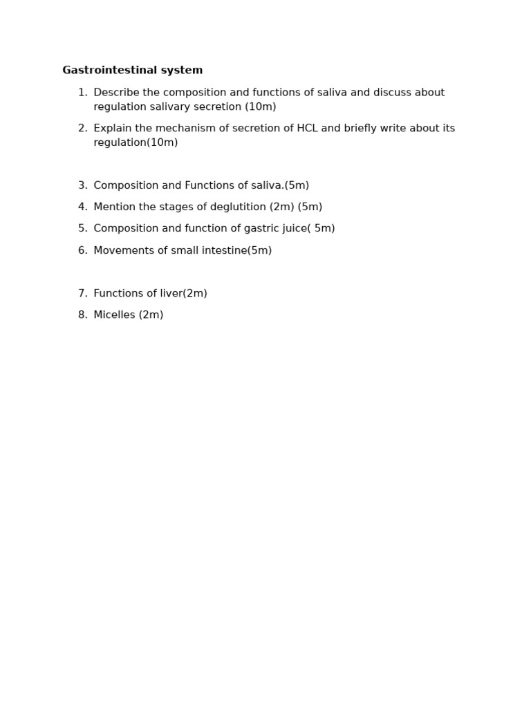 Gastrointestinal System | PDF