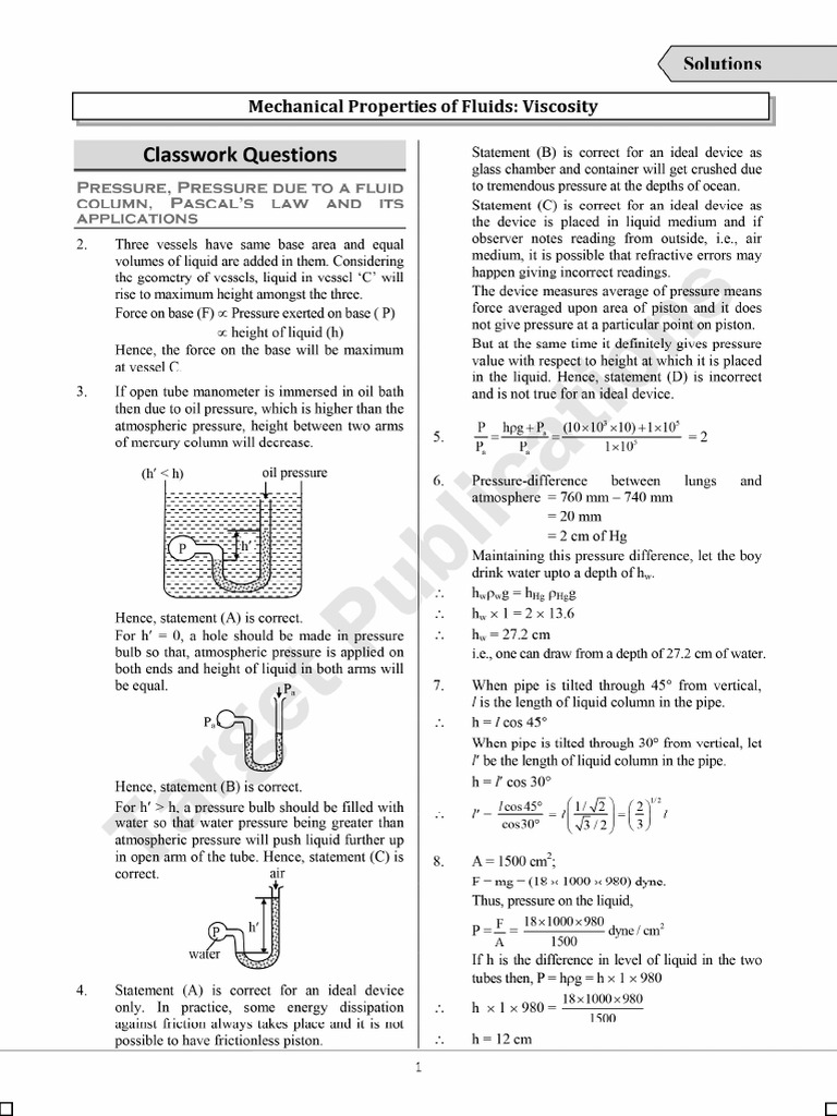 JEE Holistic Physics - Solution To Questions of The Chapter Mechanical ...