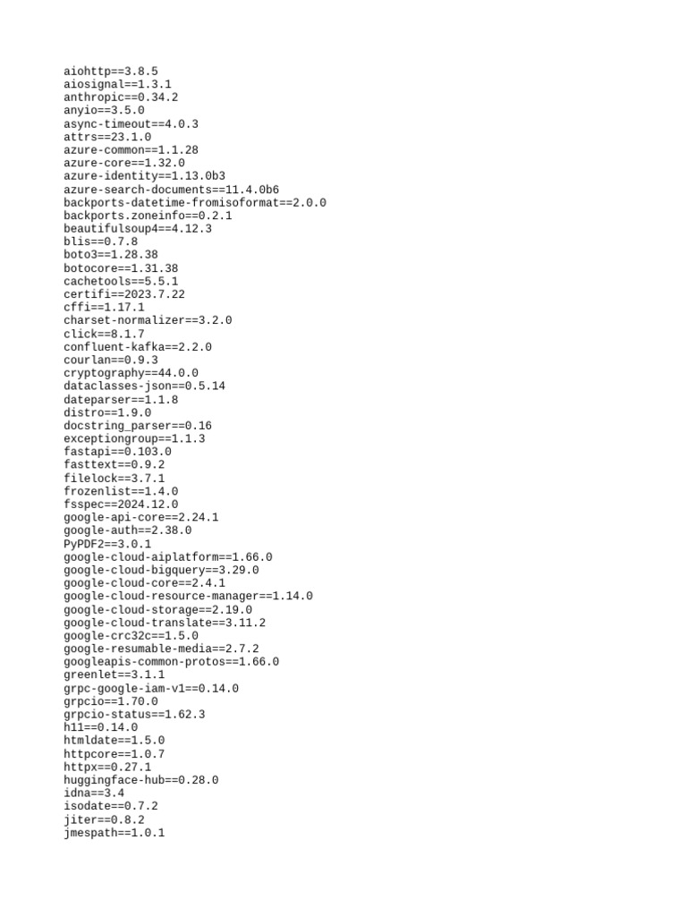 Python Package Dependencies List | PDF