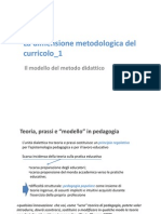 La Dimensione Metodologica Del Curricolo - 1