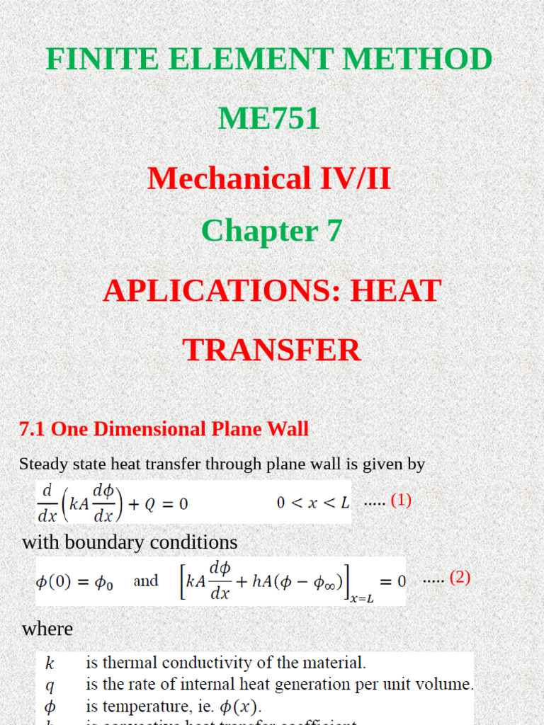 07 Application Heat Transfer | PDF | Finite Element Method | Heat