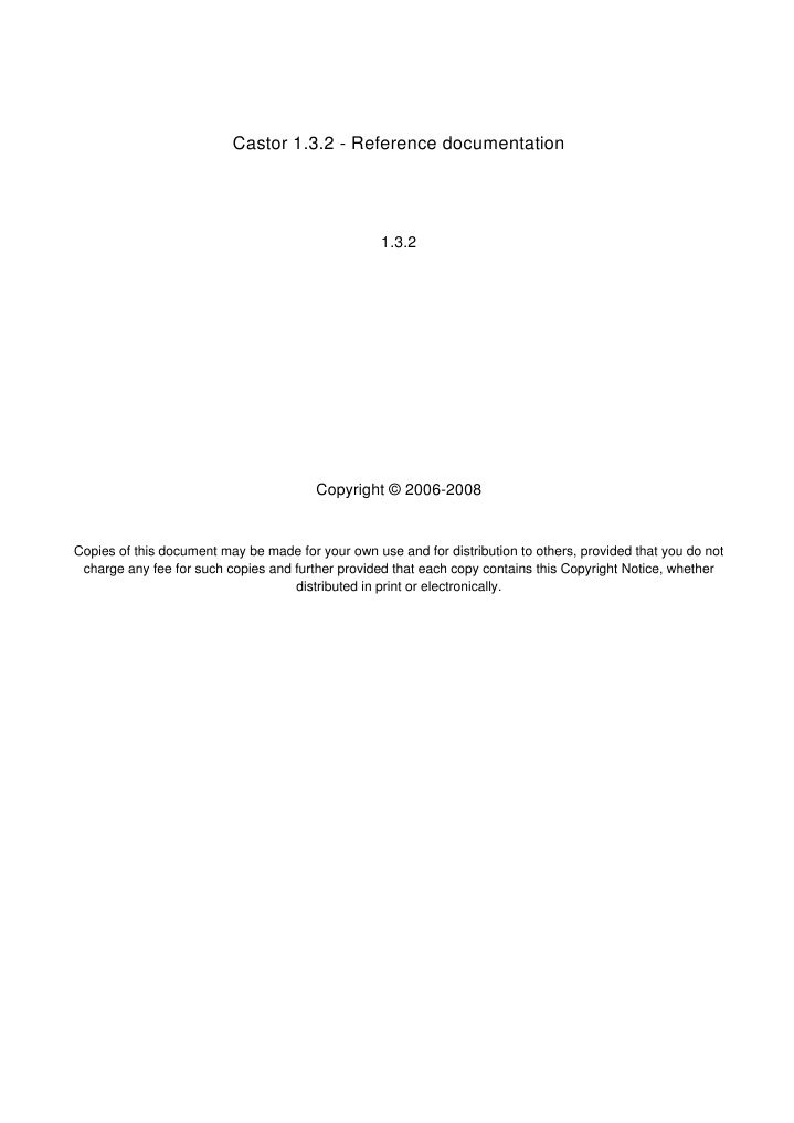 Castor Reference Guide 1.3.1 | PDF | Class (Computer Programming) | Xml