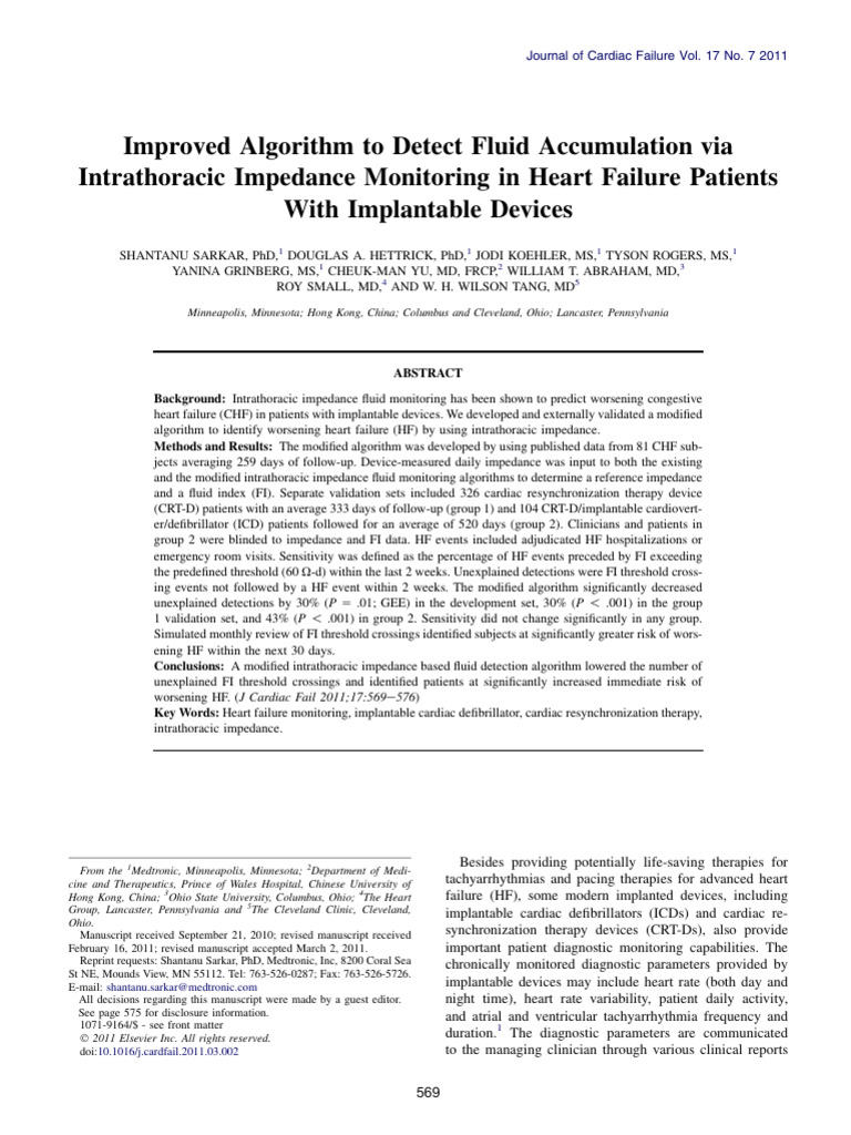 Modified Algorithm for Heart Failure Detection | PDF | Heart Failure ...