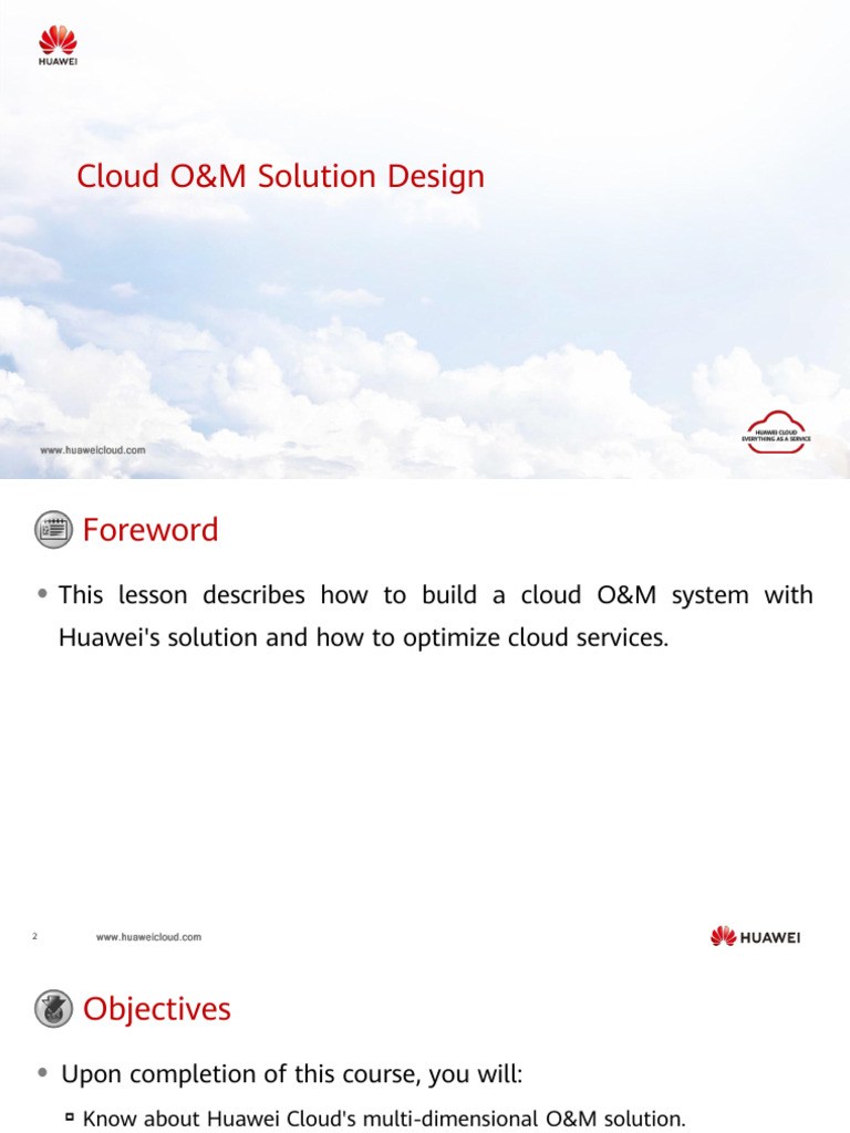 Huawei Cloud O&M Solution Design | PDF | Cloud Computing | Databases