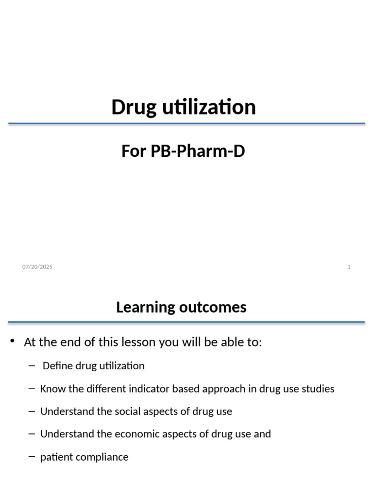 Drug Utilization | PDF | Medical Prescription | Health Care