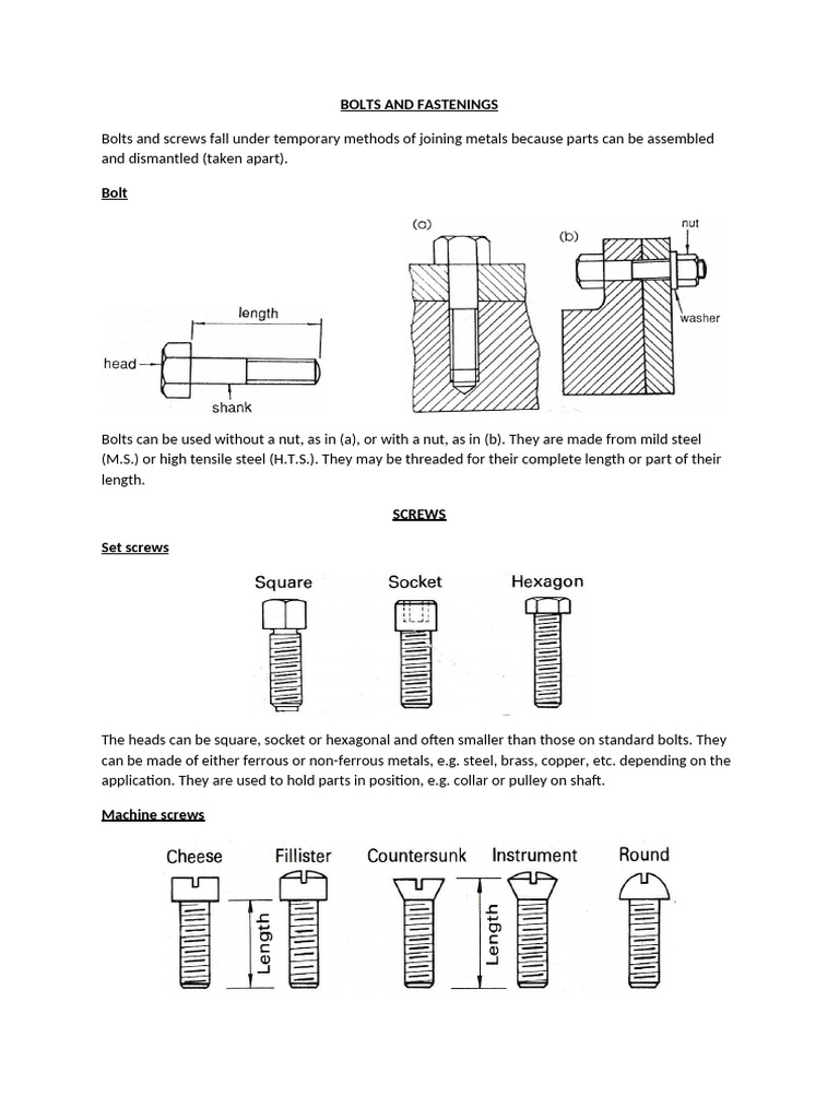 Bolts and Screws Dumie40 PC | PDF | Screw | Nut (Hardware)
