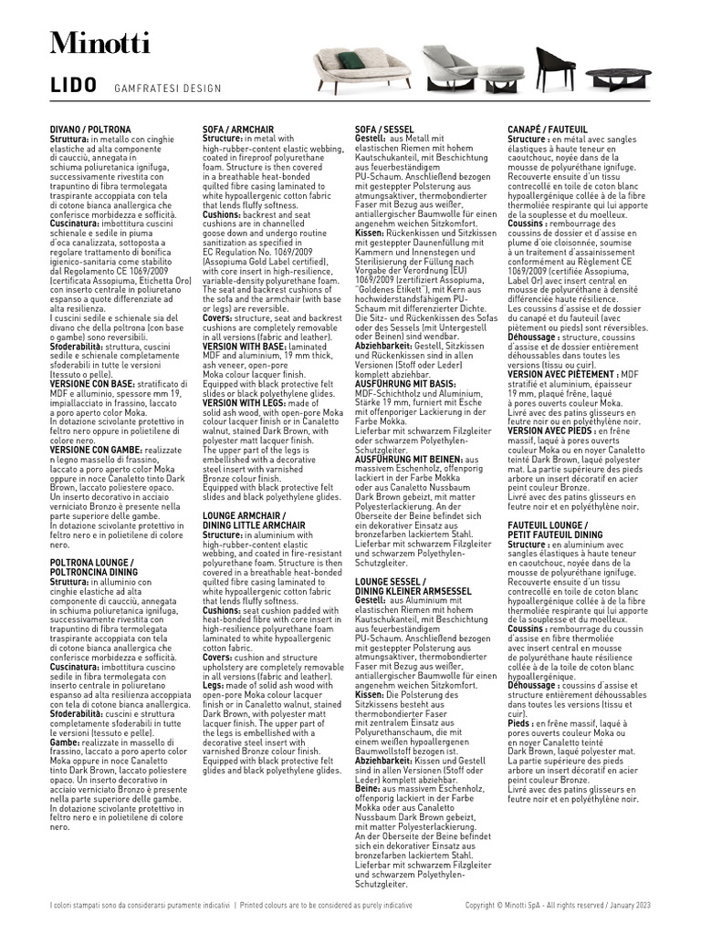Lido Technical Sheet | PDF