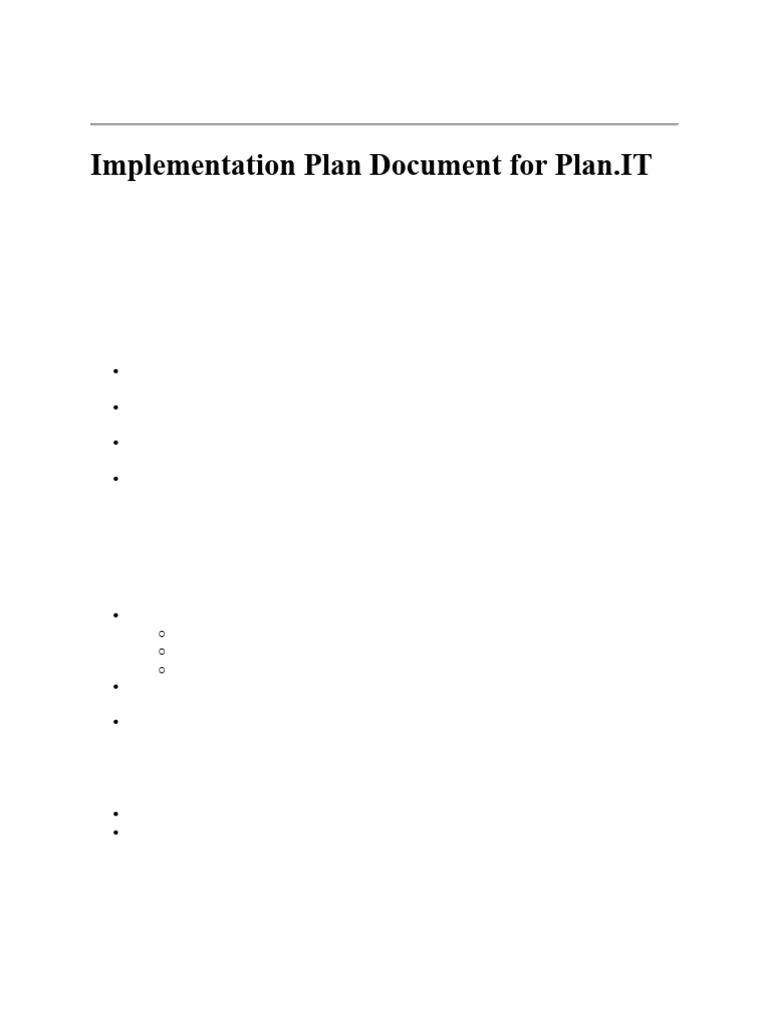 Plan.IT Implementation Strategy Guide | PDF | Software Testing ...