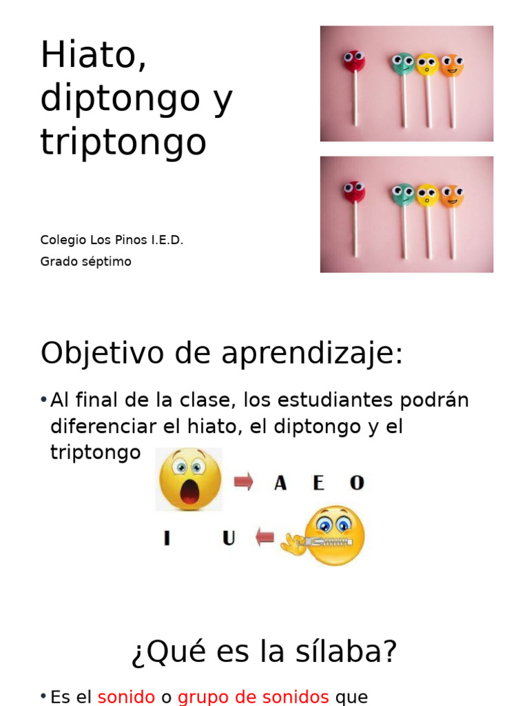 Diptongo, Hiato y Triptongo en Español | PDF | Lingüística | Fonética