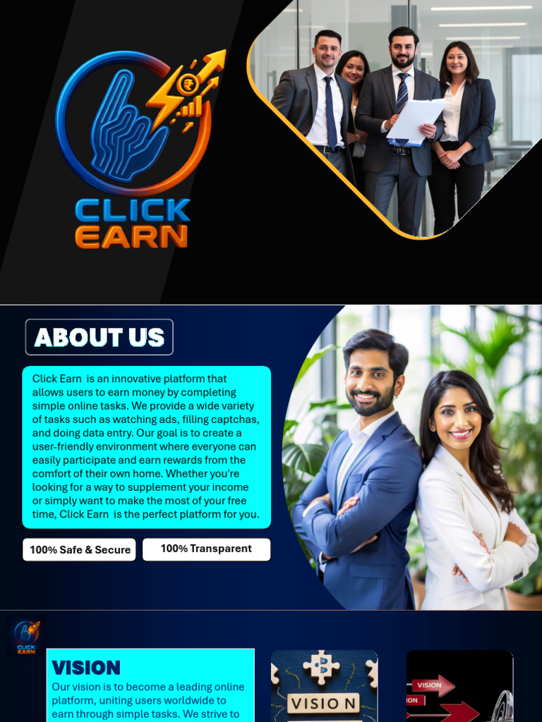 Earn Money with Click Earn Tasks | PDF | Cyberspace | World Wide Web