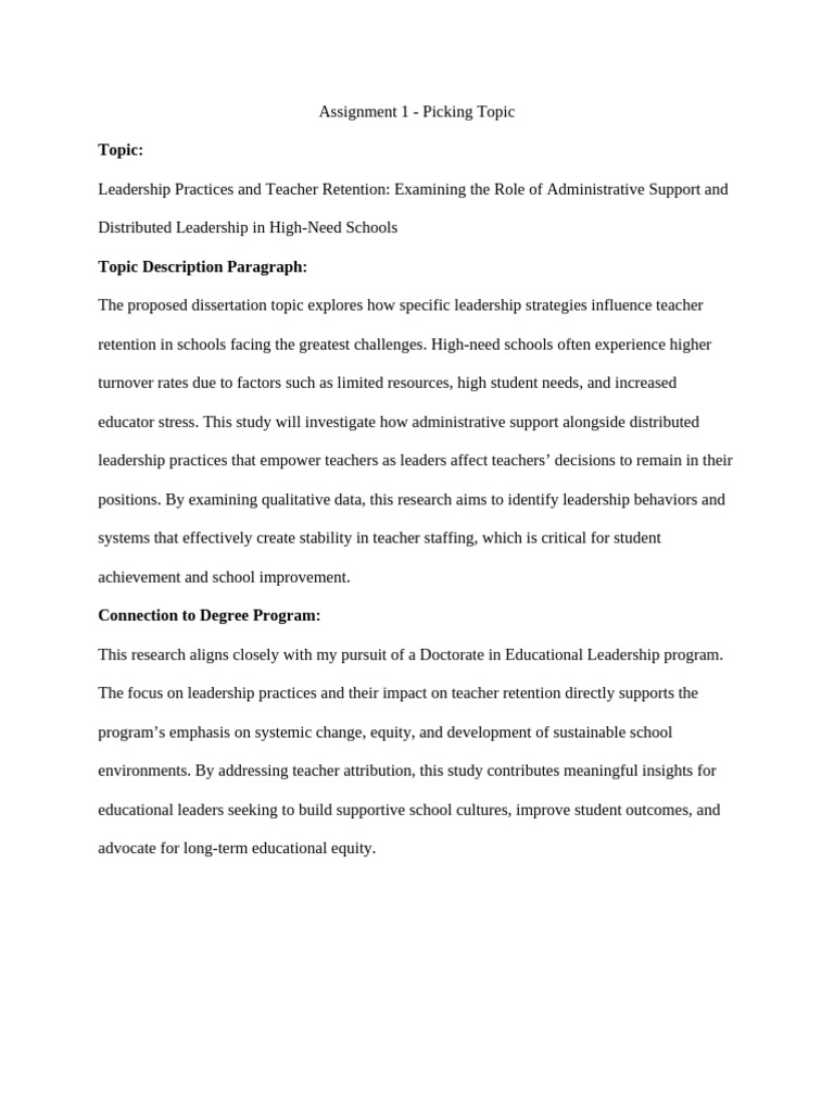 Assignment 1 Picking Topic Pdf