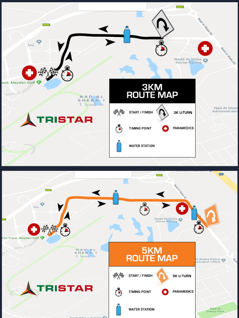 Tristar Run Course Map A0 | PDF