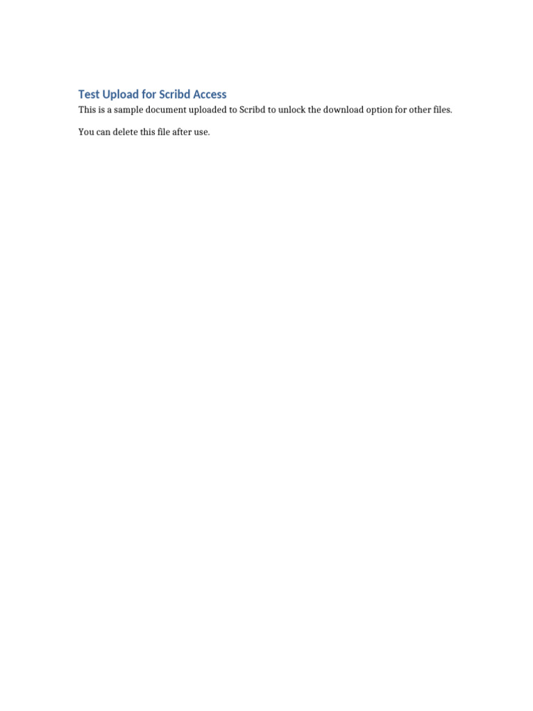 Sample Upload Scribd | PDF