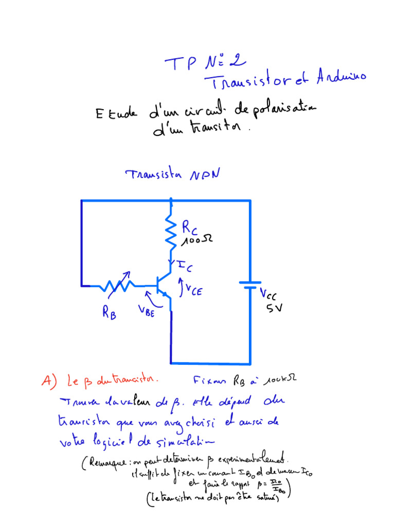 Transistor NPN et Arduino : Étude pratique | PDF | Transistor bipolaire ...