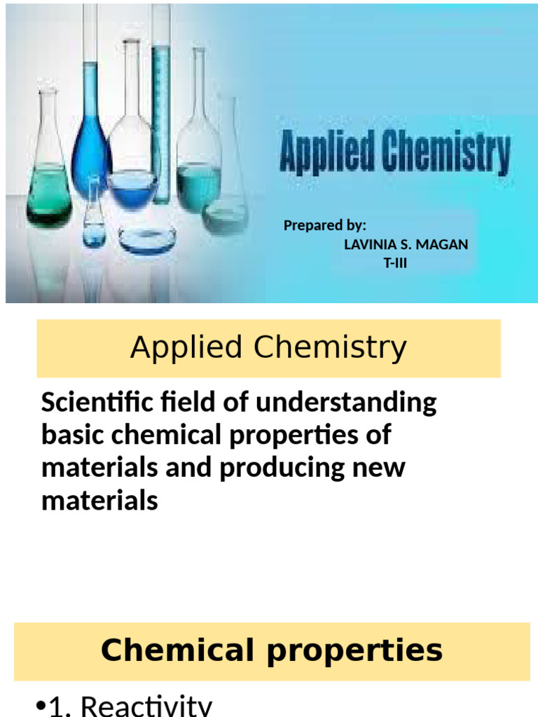 App Chem Chem. Prop. | PDF