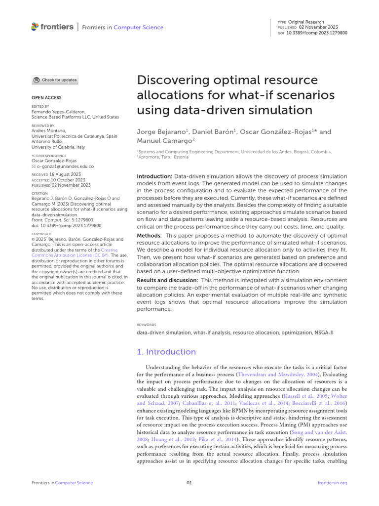 Optimal Resource Allocation in Simulations | PDF | Simulation ...