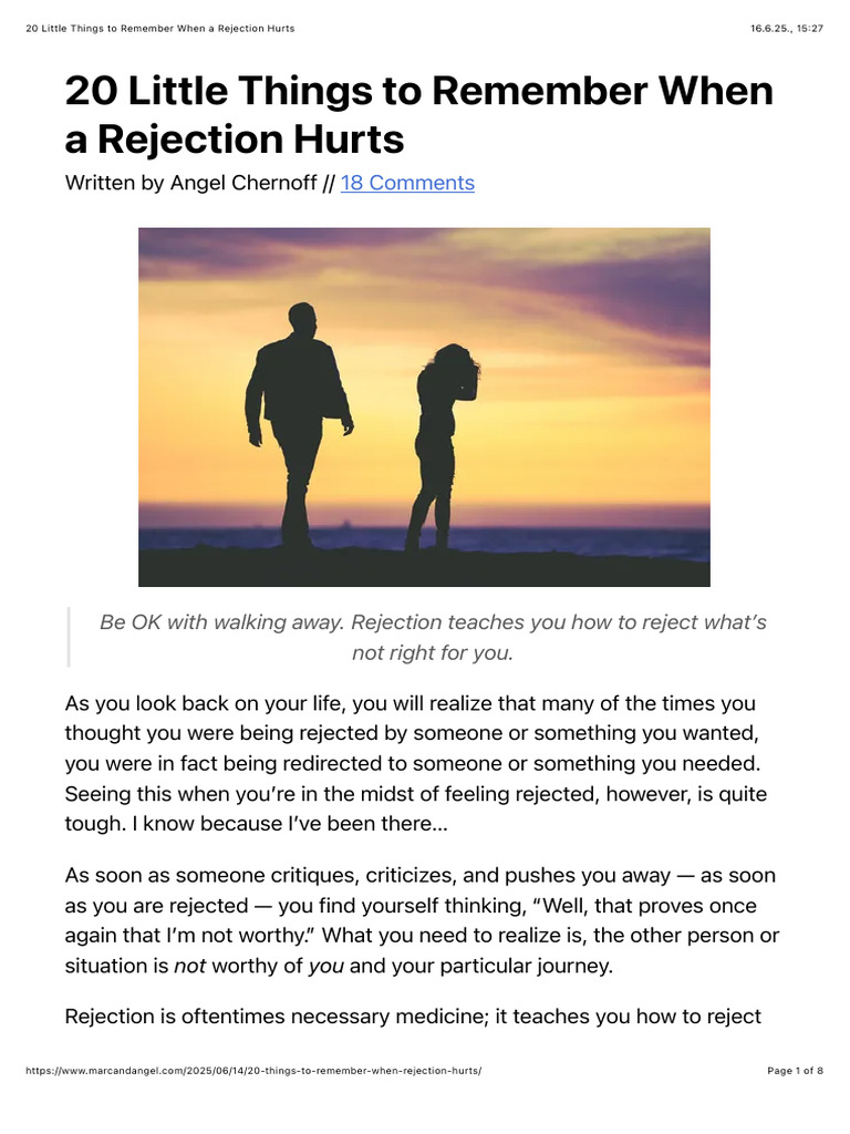 20 Tips to Overcome Rejection Pain | PDF