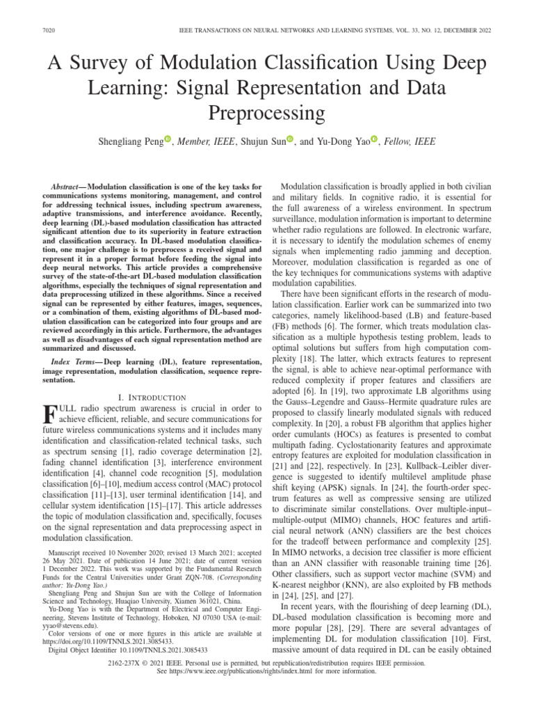 Deep Learning for Modulation Classification | PDF | Deep Learning ...