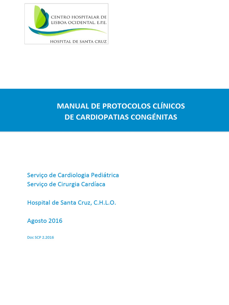 Protocolos Clínicos em Cardiopatias Pediátricas | PDF | Coração ...