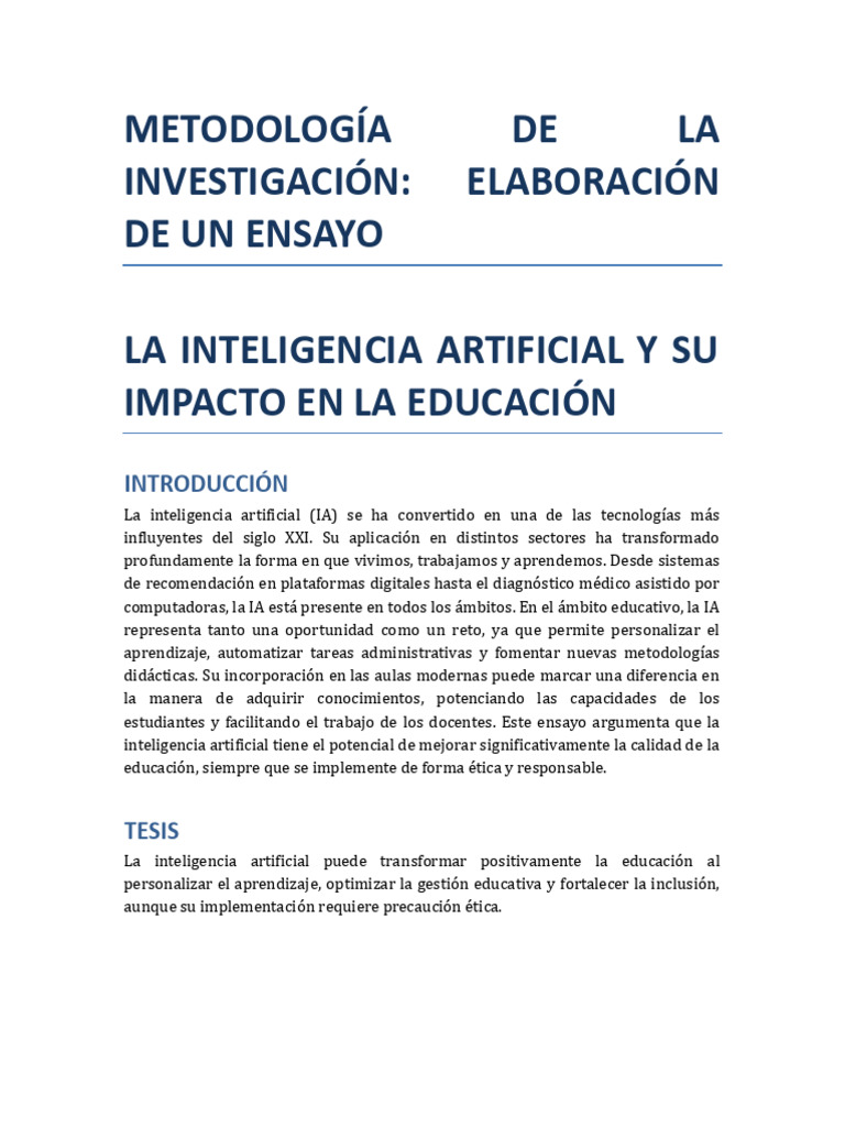 IA en Educación: Oportunidades y Retos | PDF | Inteligencia artificial ...