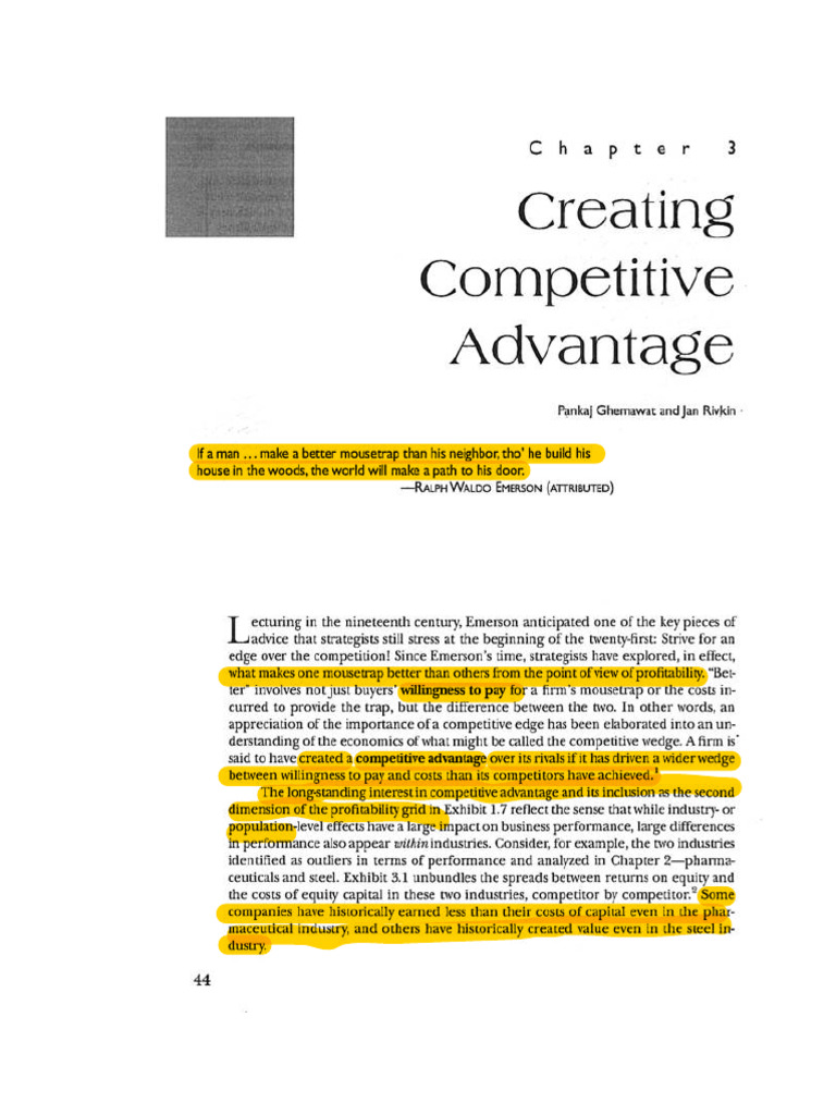 Competitive Advantage - Ghemawat | PDF