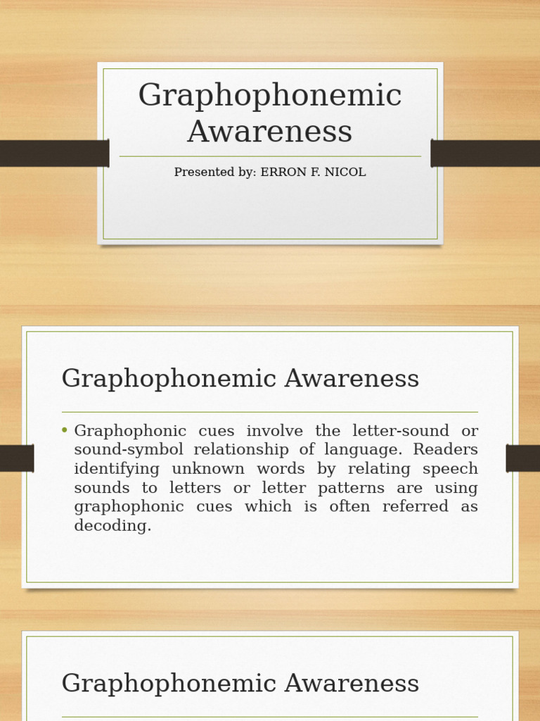 Understanding Graphophonemic Awareness | PDF | Word | Writing