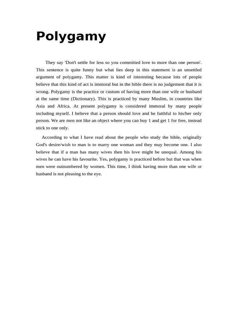 Polygamy | PDF