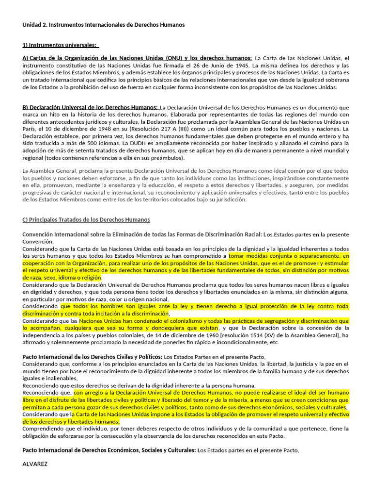 Unidad 2 DDHH B | PDF | Derechos humanos | Convenio europeo de derechos ...