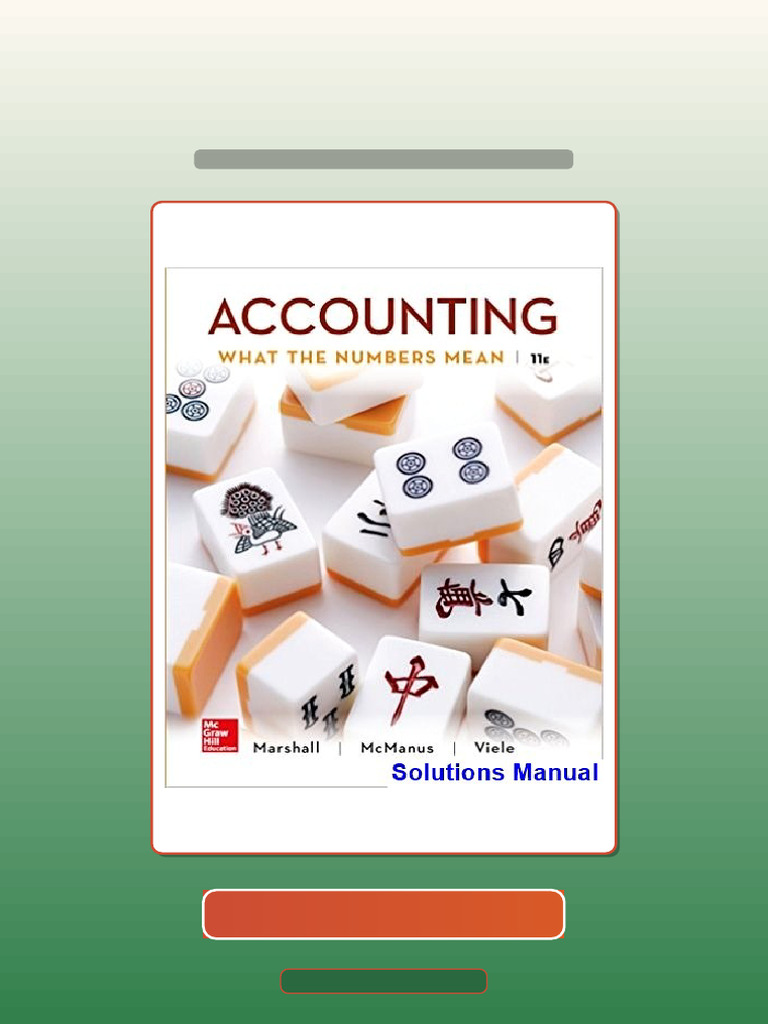 Accounting What The Numbers Mean 11th Edition Marshall Fast Access | PDF | Multiple Choice ...