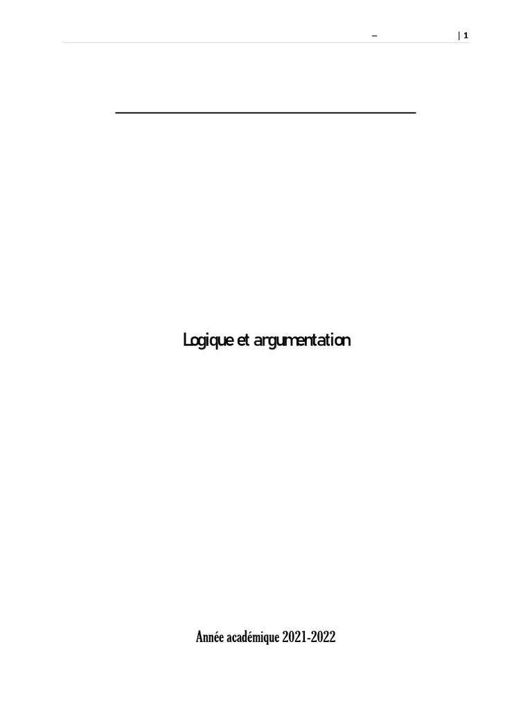 Logique et Argumentation Juridique | PDF | Sujet (Grammaire) | Vérité