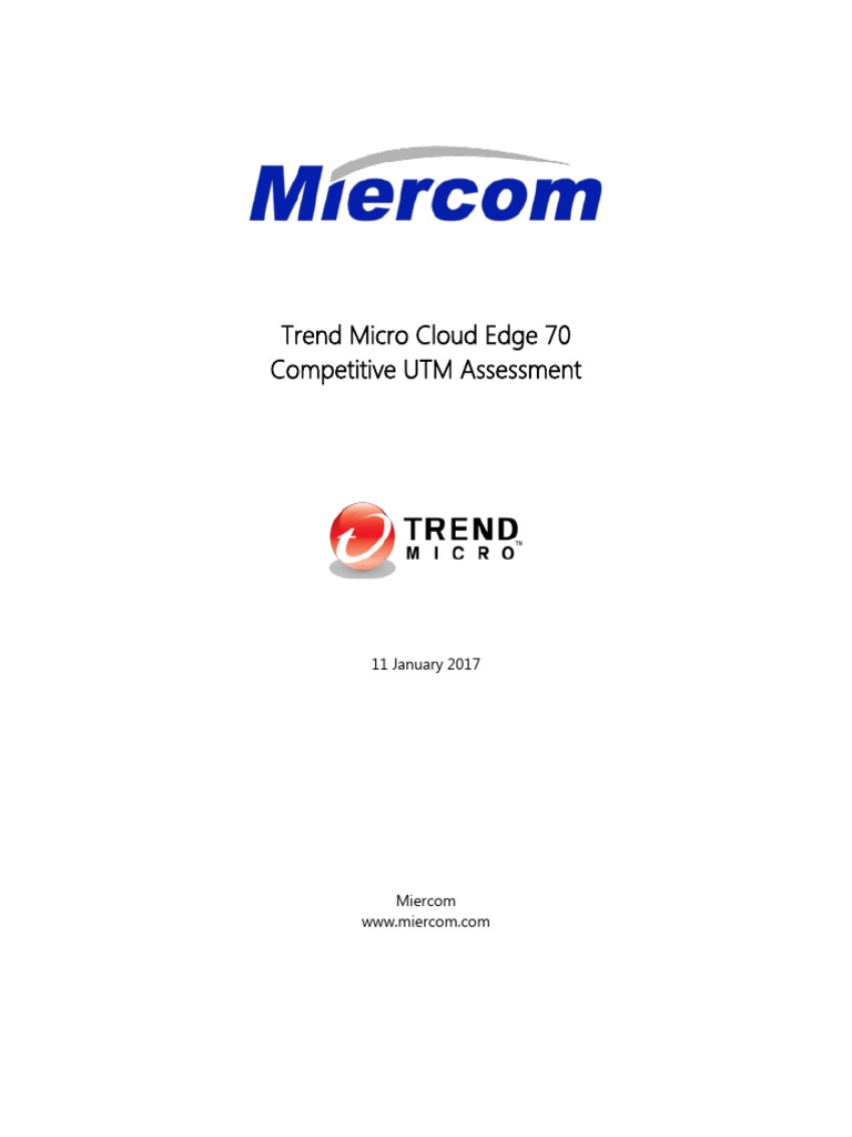 Trend Micro Cloud Edge UTM Assessment | PDF | Malware | Security